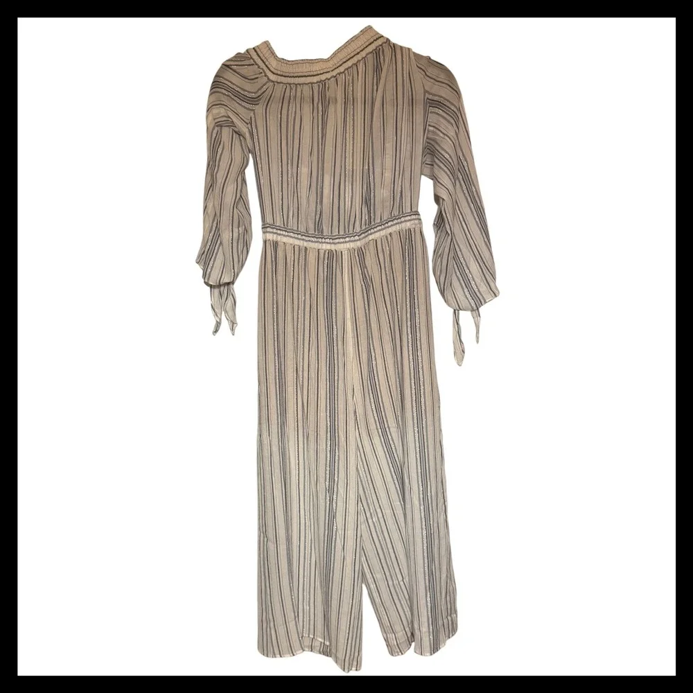NWT MICHAEL KORS Chambray Off The Shoulder Jumpsuit/Romper‎ Wide Leg Medium